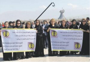 Aktivisten gedenken der Giftgasopfer von Halabja und Ghouta