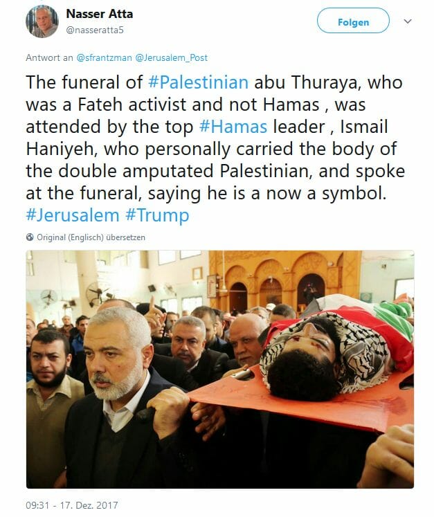 Wer erschoss den beinamputierten Palästinenser Ibrahim Abu Thurayeh?