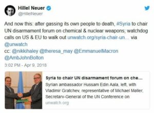 USA verlassen UN-Abrüstungskonferenz, deren Vorsitz Syrien innehat