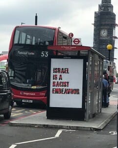 Israel-Hass an Haltestellen in London
