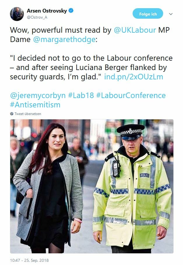 Unter Polizeischutz: Jüdische Abgeordnete auf dem Labour-Parteitag