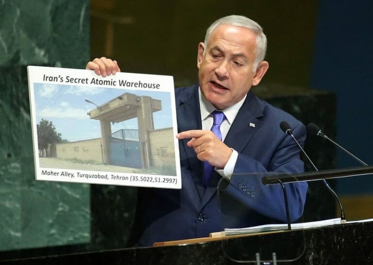 Netanjahu präsentiert Irans geheimes „nukleares Warenlager“ vor der UNO