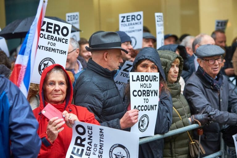 Demonstration gegen den Antisemitismus in der Labour Party