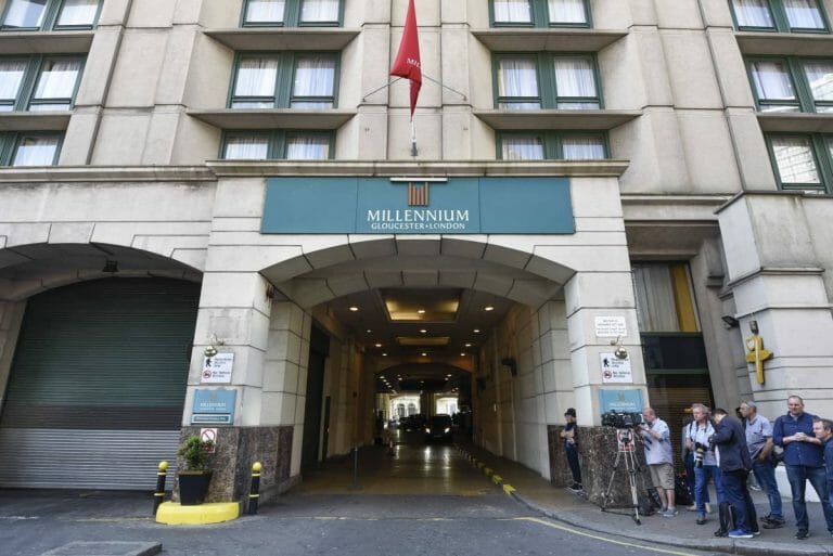 Das Millenium Gloucester Hotel in London, wo die Konferenz stattfand