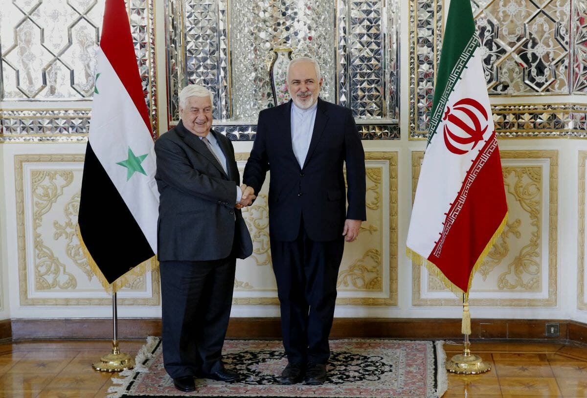 Syriens Außenminister Muallem mit seinem iranischen Amtskollegen Zarif