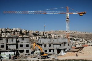 Israelische Bautätigkeit in Pisgat Zeev, einem Vorort von Jerusalem im Westjordanland