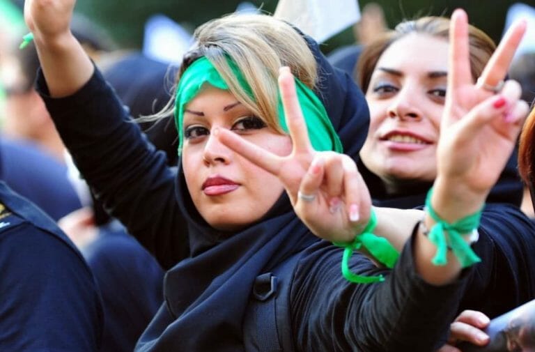 Protestierende Iranerinnen