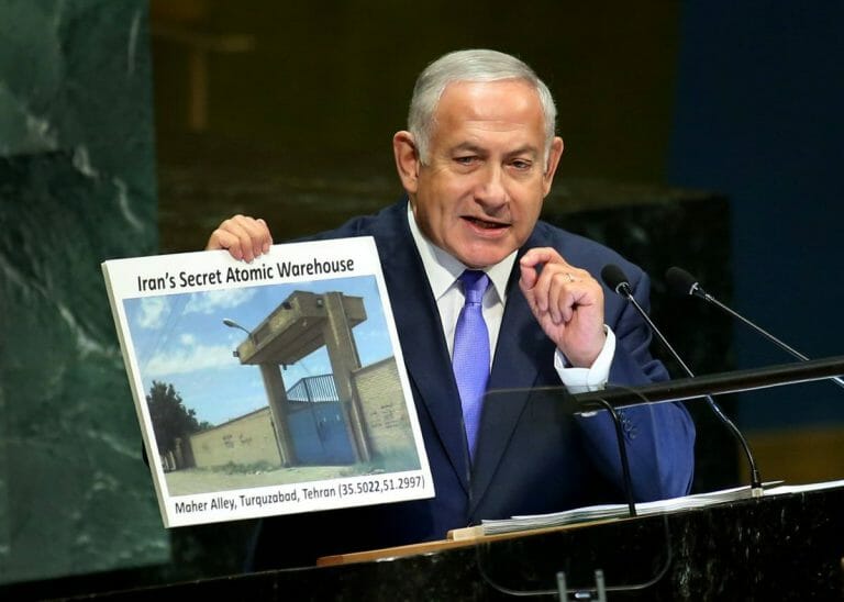 Netanjahu präsentiert der UNO das nukleare Warenlager des Iran