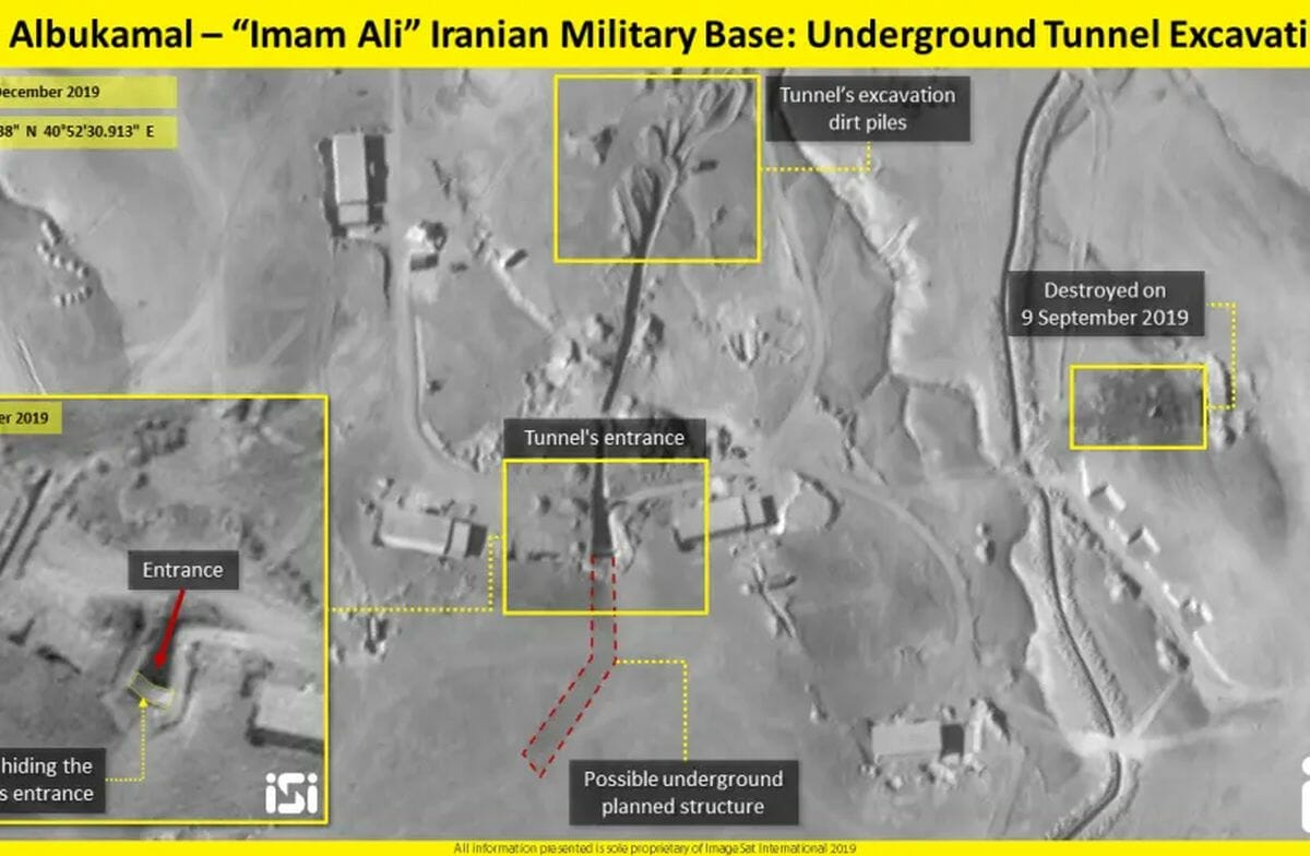 Satellitenaufnamhen des iranischen Imam-Ali-Stützpunktes in Syrien