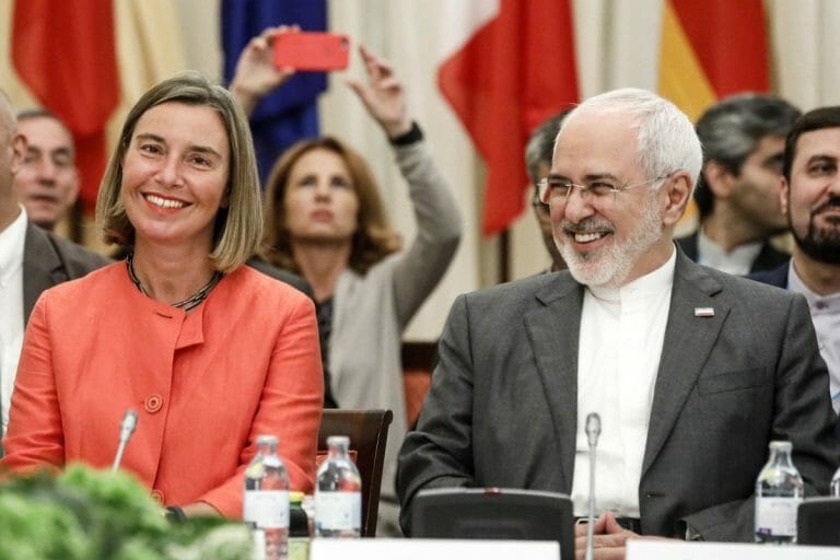 Die scheidende EU-Außenbeauftragte Mogherini und Irans Außenminister Zarif