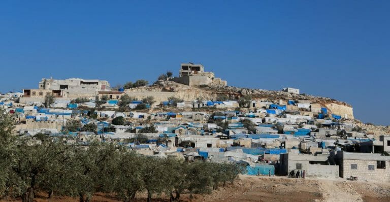 Syrisches Flüchltingslager, das am 20. November von Regimekräften bombardiert wurde
