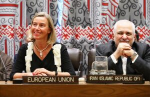 Stolz auf das Atom-Abkommen: EU-Außenbeauftragte Mogherini und Irans Außenminister Zarif im September 2019 in New York (imago images/ITAR-TASS)