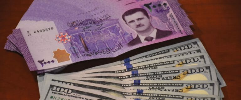 Syrisches Pfund und Dollar