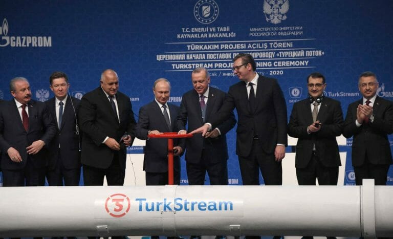Erdogan und Putin bei der Eröffnung der TurkStream-Pipeline