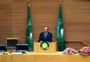 Ägyptens Präsident as-Sisi auf einem Gipfel der Afrikanischen Union. Die türkischen Ambitionen im Mittelmeer sind ihm ein Dorn im Auge. (imago images/Xinhua)