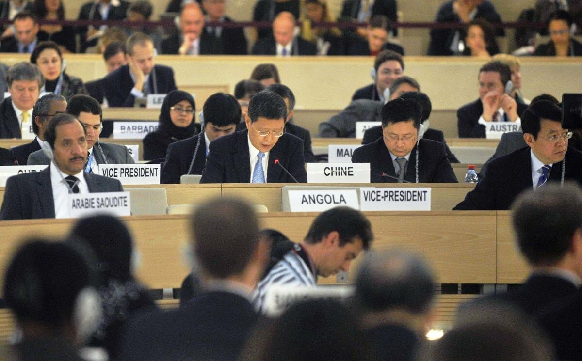 Eine Institution, wie George Orwell sie sich nicht schlimmer hätte ausdenken können: der UN-Menschenrechtsrat in Genf (imago images/Xinhua)