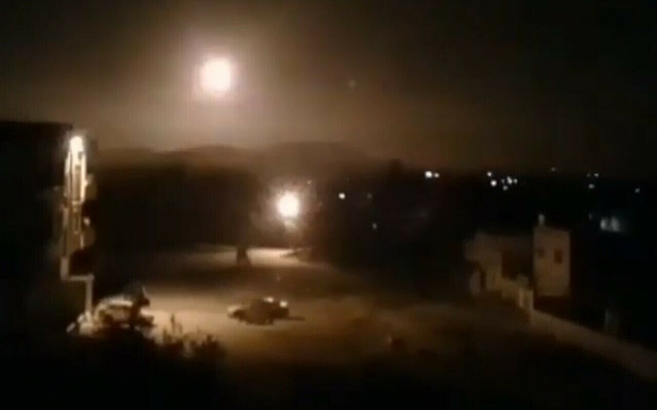 Luftangriffe in der Nähe von Damskus in Syrien