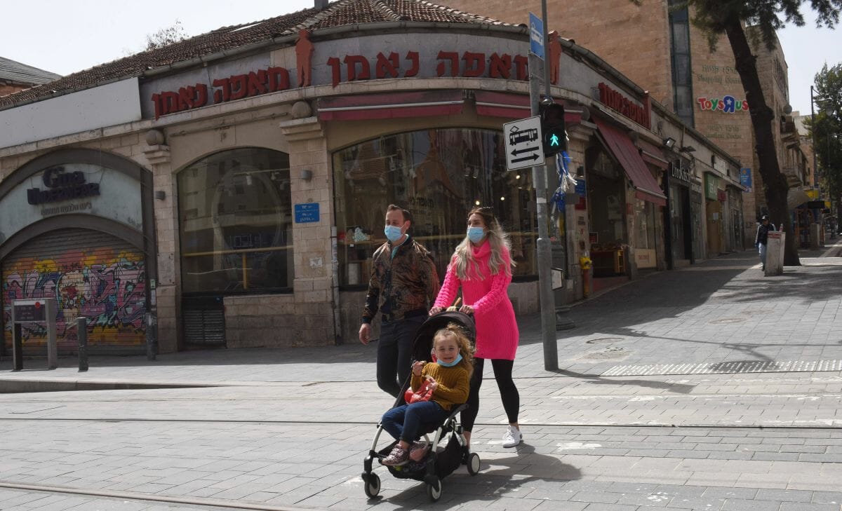 Wegen Corona geschlossene Geschäfte in Jerusalem