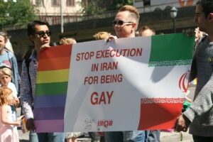 Demonstration gegen die Todesstrafe für Homosexualität im Iran