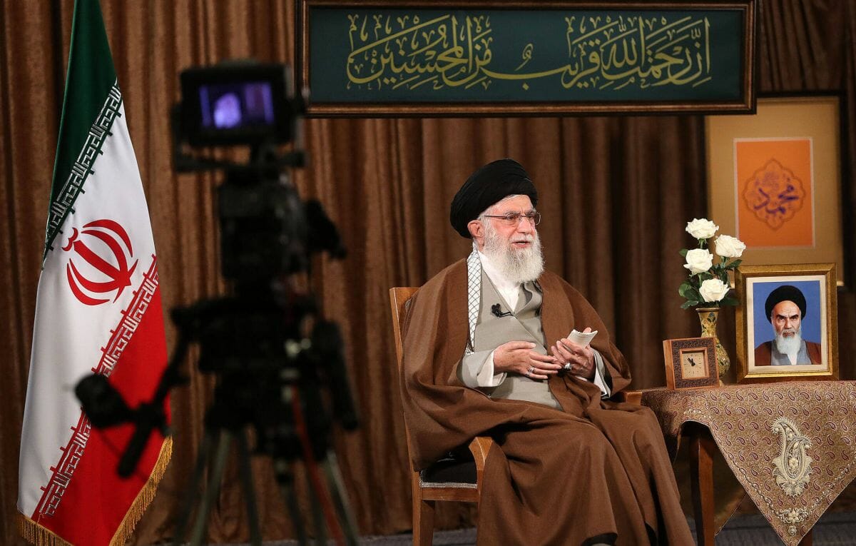 Ayatollah Khamenei während seiner Fernsehansprache zum iranischen Neujahrsfest
