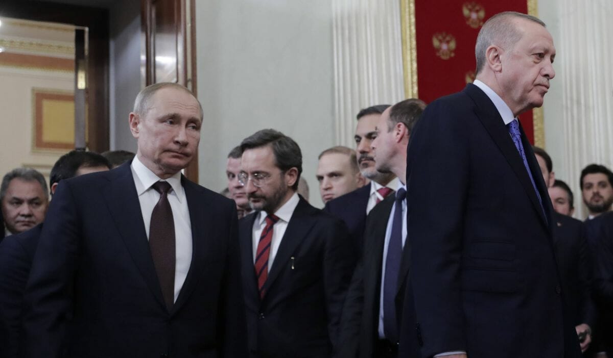 Strahlende Sieger sehen anders aus: Putin und Erdogan nach ihrer Einigung über Idlib