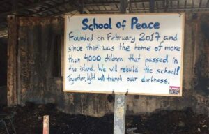 Die in der Flüchtlingseinrichtung "One Happy Family" befindliche Schule