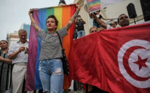Demonstration für die Rechte von Homosexuellen in Tunesien