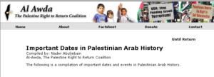 Kalender der Koalition für das palästinensische Rückkehrrecht Al Awda