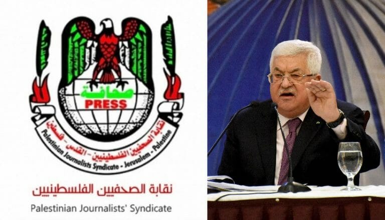 Das palästinensische Journalistensyndikat protestierte gegen die Entlassung des Kamermanns, der Abbas kritisiert hatte