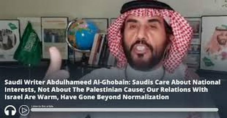Der saudische Schriftsteller Abdulhameed Al-Ghobain will gute Beziehungen seines Landes zu Israel