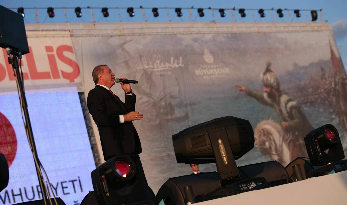 Erdogan auf einem Festakt anlässich des Jahrestags der osmanischen Eroberung Konstantionopels