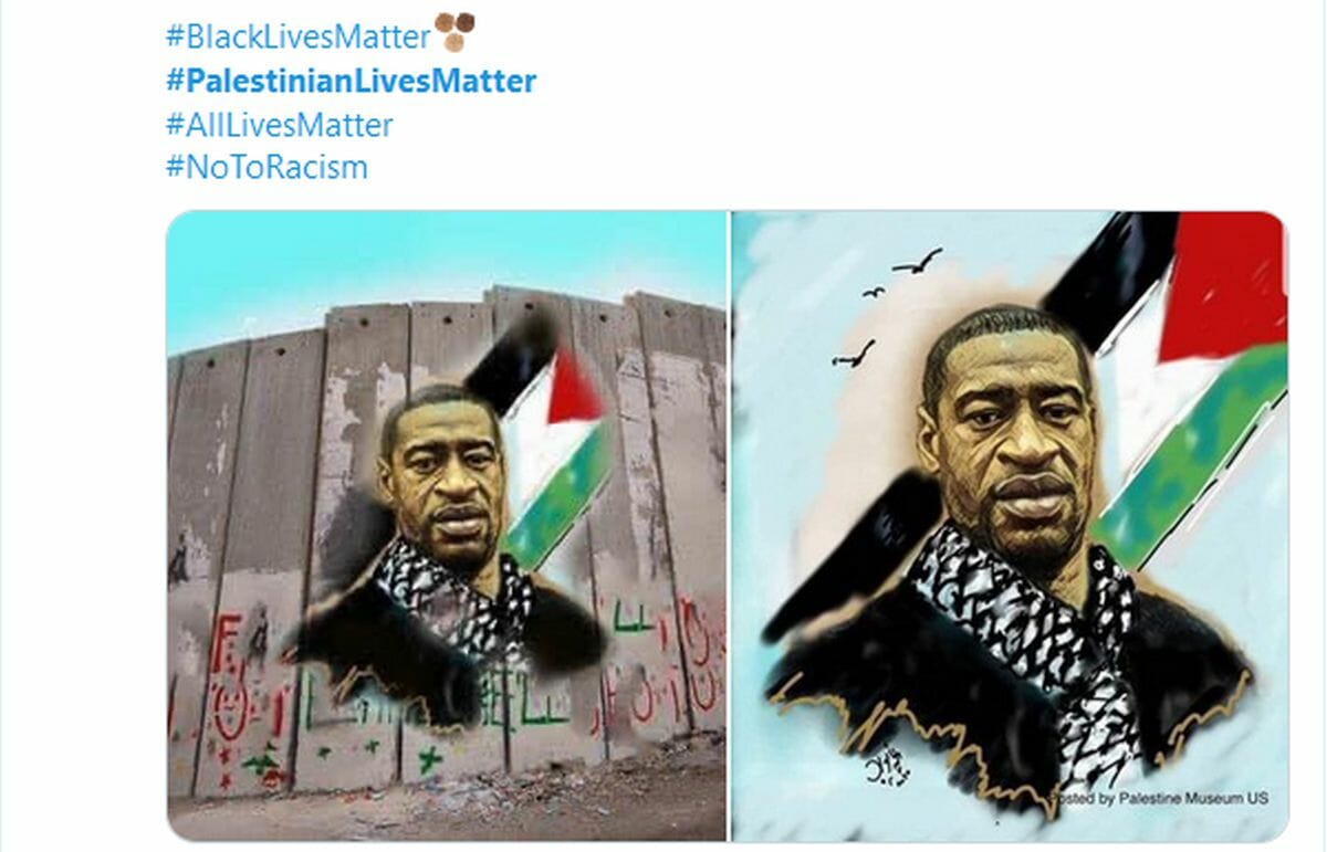 Unter dem Hashtag #PalestinianLivesMatter wird Geroge Floyd zum Palästinenser gemacht
