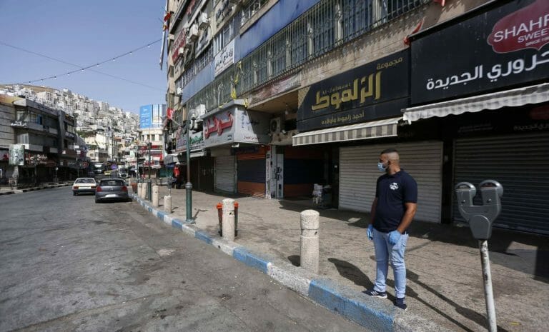 Ramallah nach der Verhängung des neuerlichen Corona-Lockdowns