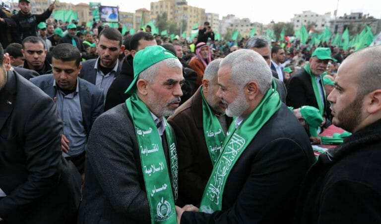 Die beiden Hamas-Führer Yahya Sinwar und Ismail Haniyeh