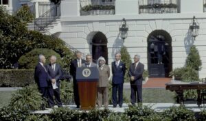 Zeremonie anlässlich der Unterzeichnung des Oslo-Abkommens