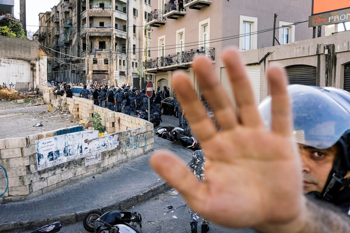 Demonstrationen auf den Straßen Beiruts können der Hisbollah nichts anhaben. (imago images/Hans Lucas)