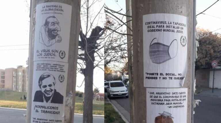 Antisemitische Plakate in der südargentinischen Stadt Neuquen