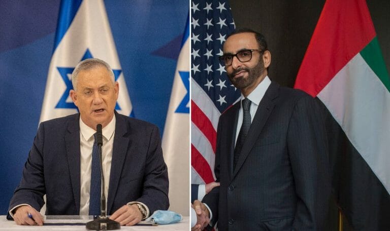 Israels Verteidigungsminister Gantz und sein VAE-Amtskollege al-Bowardi