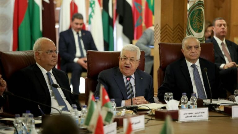 Mahmud Abbas auf einem Treffen der Arabischen Liga