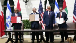 Unterzeichnung des Friedensabkommens zwischen Israel, den Vereinigten Arabischen Emiraten und Bahrain