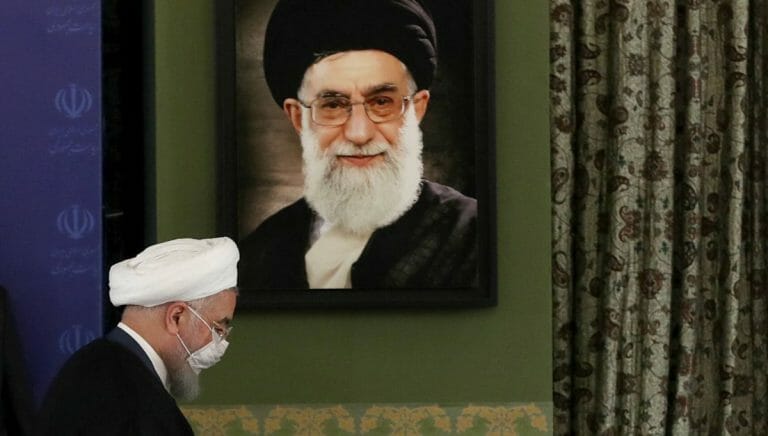 Präsident Rohani und der Oberste Führer Khamenei