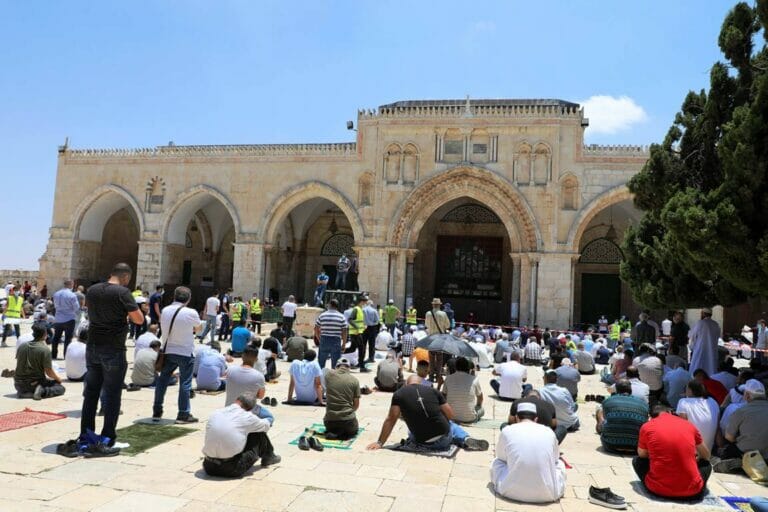 Die al-Aqsa-Moschee in Jerusalem - angeblich „geschändet“ von Besuchern aus den Vereinigten Arabischen Emiraten. (© imago images/ZUMA Wire)