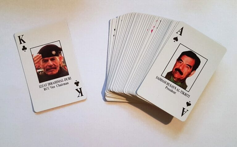 Al-Douri, der "Kreuzkönig" des Kartenspiels, mit dem die US-Armee im Irak nach Spitzen des Regimes suchte. (Foto: Florian Markl)