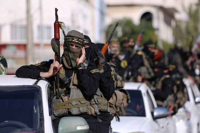 Parade des Palästinensischen Islamischen Dschihad in Gaza. Nähert sich die Türkei jetzt auch dieser Terrorgruppe an? (© imago images/ZUMA Wire)