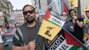 Hisbollah-Anhänger auf dem Al-Quds-Marsch in London