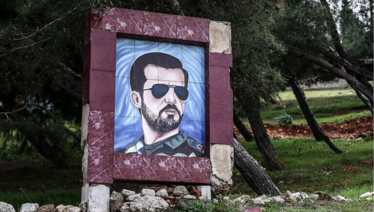 Plakat von Bassel al-Assad in Syrien