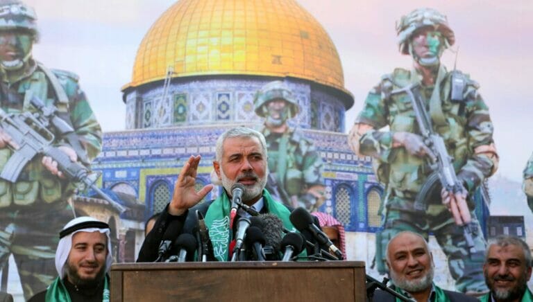 Der Chef des Hamas-Politbüros, Ismail Haniyeh ruft zur "Befreiung Jerusalems" auf