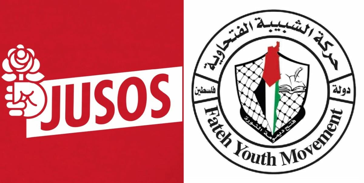 Logos der SPD-Jugenorganisation und der Fatah-Jugendbewegung