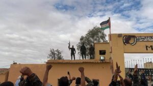 Polisario-Kämpfer im Saharawi Flüchtlingslager in Rabuni, Algerien