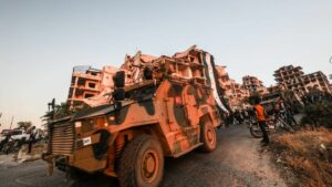 Türkische Militärpatrouille in der Region Idlib
